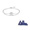 Swarovski Посеребренные браслеты с искусственным хрусталем для женщин, серебристые