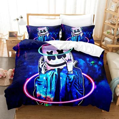 Пододеяльник Marshmallow Dj Hip Hop с 3D-принтом для спальни мальчика, односпальный, полутораспальный, двуспальный, королевский размер, комплект постельного белья