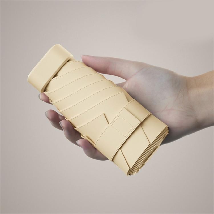 Small Rain and Sun Umbrella Pocket Size Rain Cover with Storage Box Foldable