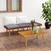 VidaXL Garden Furniture Set 4 Pcs with Cushions Solid Acacia Wood, 32kg
