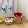 Wooden Stand Cat Ceramic Bowl Ergonomic Anti Vomiting Bowl Dog Cat Feeder  For Cat Dog