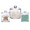 3PCS Clear Acrylic Cotton Swab Container Organizer Multipurpose Durable Transparent Acrylic