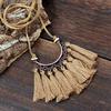 Boho Style Tassel Necklace Women Fashion Jewelry Rope Chain Boho Choker Fall And Winter Sweater Chain Women Jewelry