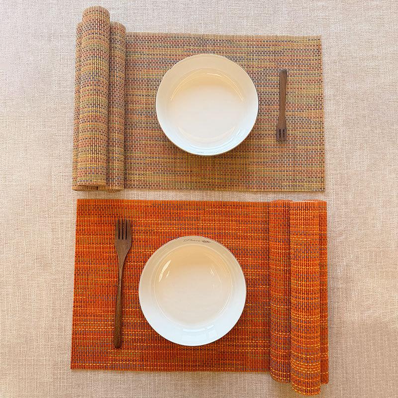 New Chinese tea mat, colorful rope weaving creative placemat, dry brewing zen tea set mat, non-slip tea table, tea ceremony insulation mat
