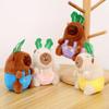 Capybara Plush Keychain Cute Bag Pendant Creative Fluffy Animals Keyring Kawaii Stuffed Doll Keychains Birthday Gift