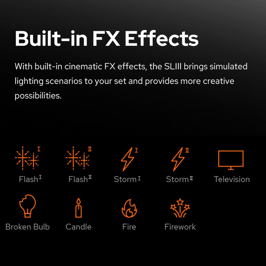 Студийный светодиодный видеосвет Godox SL200IIIBi 215 Вт Высокая мощность Фотографический свет 2800K-6500K Диммируемый 9 FX