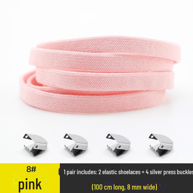 8MM Ленивые эластичные шнурки - детские, без завязывания, спандекс, двухслойные, с эластичной пряжкой