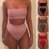 Высокоэластичные плавки бикини, нижнее белье-бюстье, пляжная одежда с высокой талией в сексуальном стиле, женские купальники и костюмы