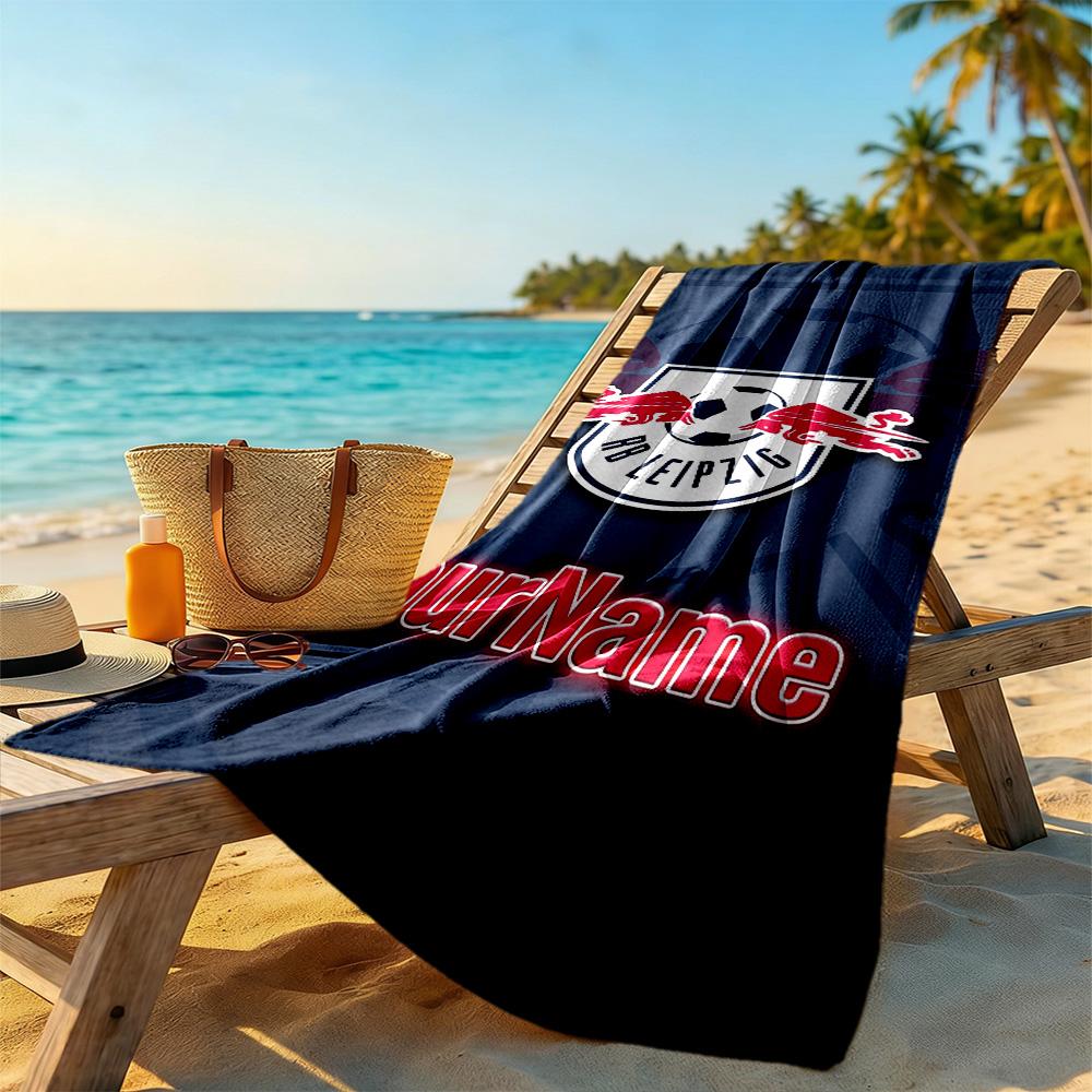 Rb Leipzig Customize Text Beach Towel Quickdry Soft Microfiber Portable For Swimmingbeachcamping Travel Beach Accessoriesgym