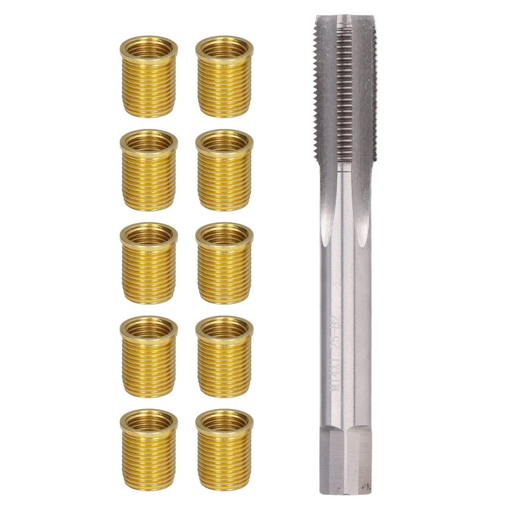 Spark Plug Thread Repair Tool M12x1.25 Insert M14x1.25 Tap Thread Kit for Gasoline Engines