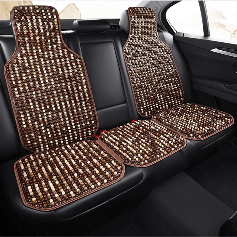 Подушка на сиденье автомобиля Летний охлаждающий коврик Цельный Грузовик Вентилируемый Дышащий Деревянные бусины Универсальный Чехол на сиденье автомобиля Для всех сезонов