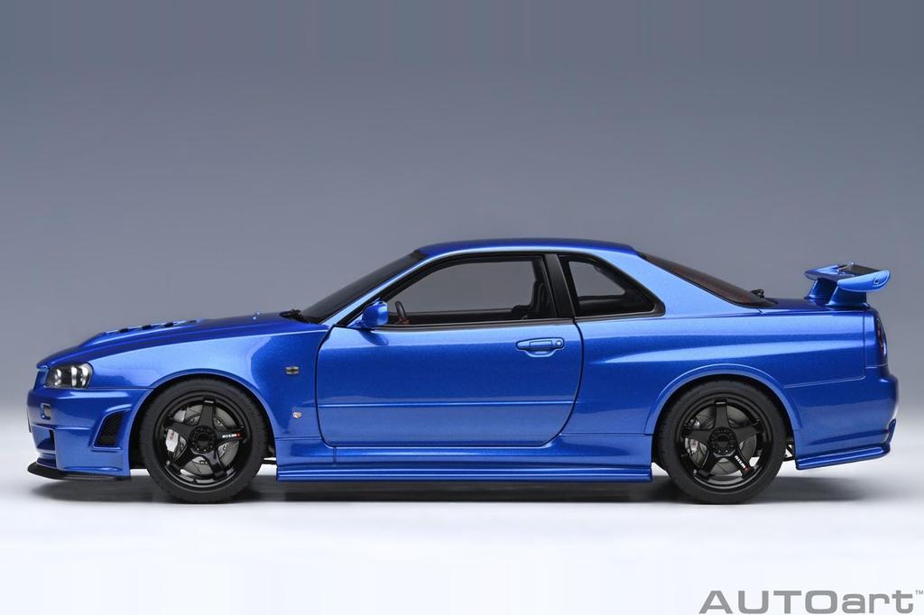 AUTOart Nismo R34 Bayside Blue Finished Product 1/18 GT-R Z-tune