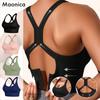 Women Sports Bra Workout Push Up Seamless Sexy Fast Dry Yoga Fitness Removeable Pads Shockproof Running Wire Free X Shape Back