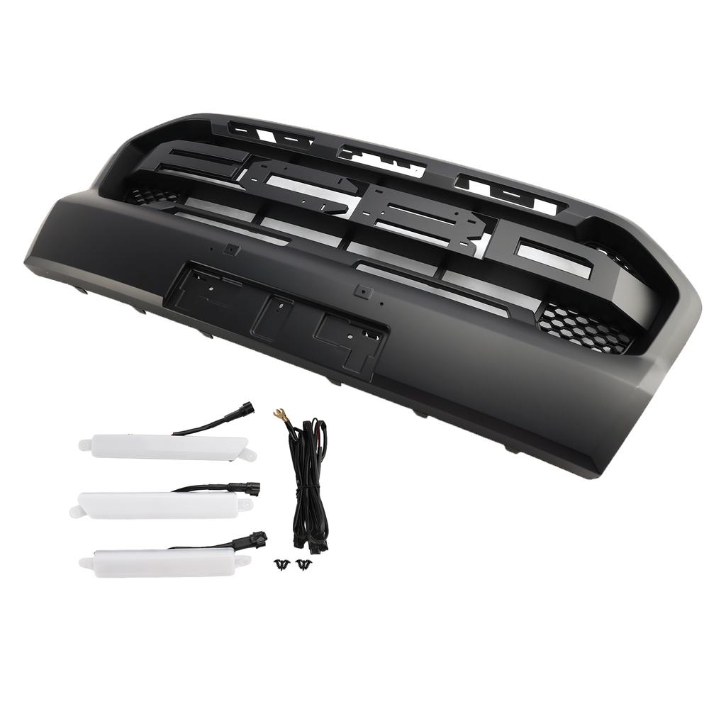 Решетка радиатора переднего бампера в стиле Raptor подходит для Ford Ranger 2019-2023 T8 со светодиодами