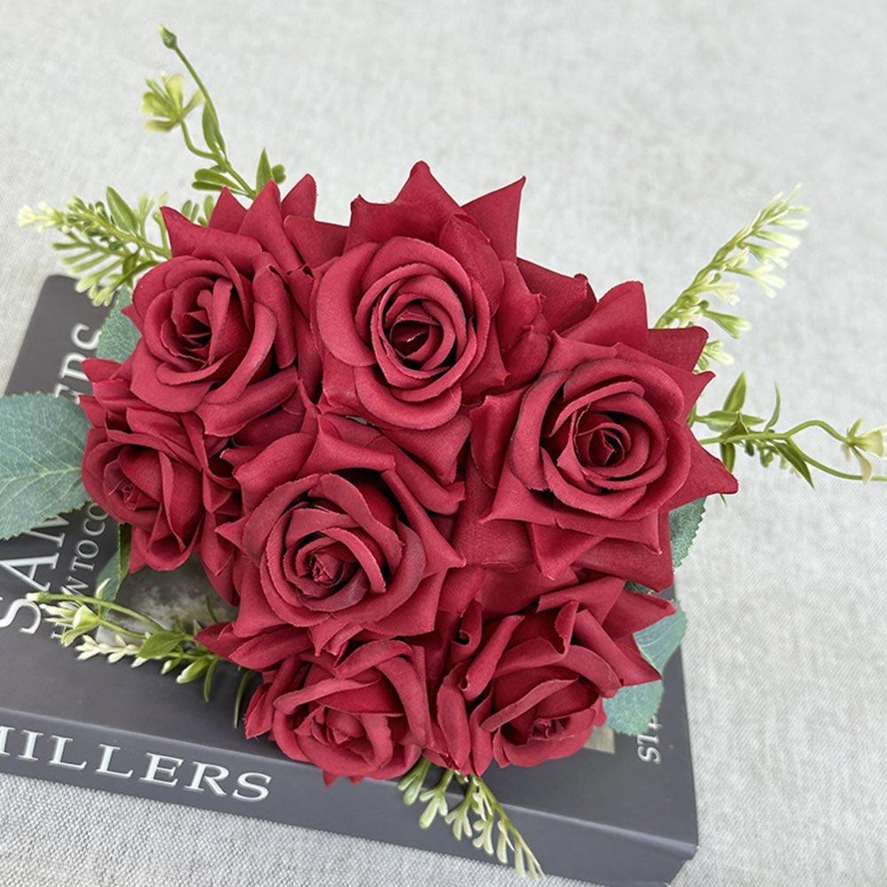 Multicolor Artificial Flower Rose Silk Petal Faux Rose Flower NEW Flower Bouquet  Party Supplies