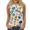 Women's Casual Round Neck Printed Sleeveless Vest Tops Vest