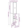 Pharmacy Cabinet Black Oak Effect 30 x 41 x 174.5 cm