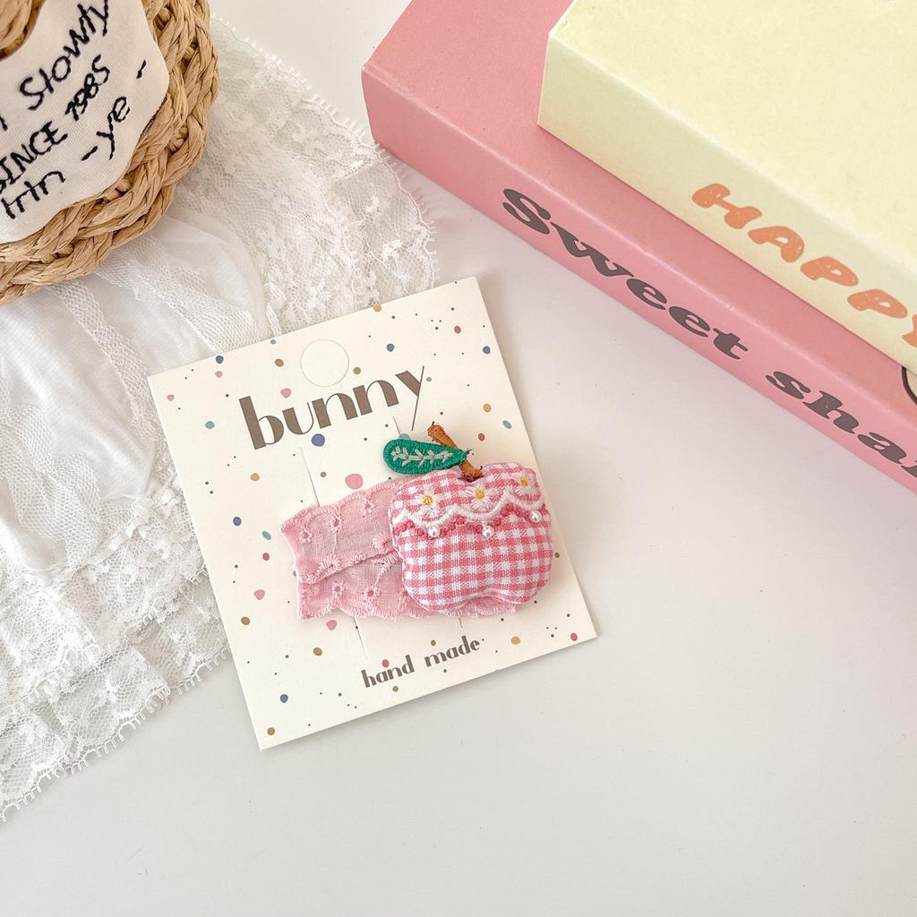 Мультяшные милые заколки для волос с кроликами, тканевые кружевные детские BB-заколки, заколки для волос для маленьких девочек, детские аксессуары для волос, головные уборы, зажимы для волос