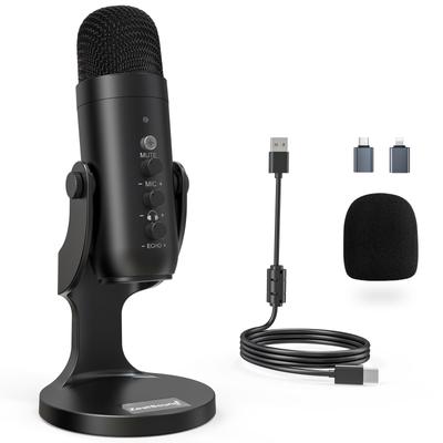 ZealSound USB конденсаторный ПК настольный с эхом для записи комментариев в игре в прямом эфире микрофон для прямой трансляции USB мини высокочувствительный звуковой сборник