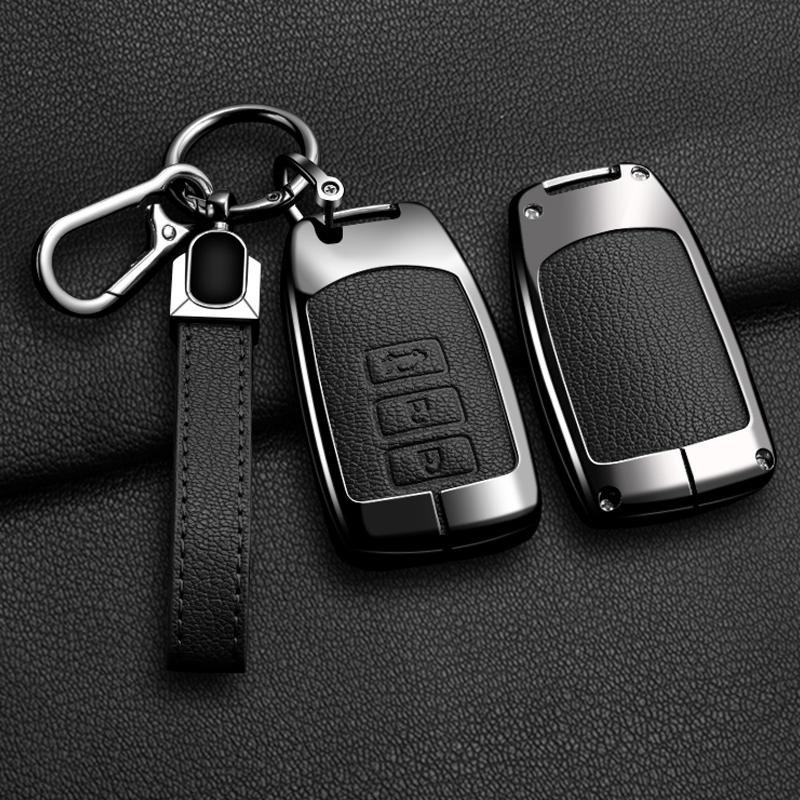 Кожаный чехол-брелок из цинкового сплава для автомобильного ключа Toyota Prado Yaris Vios Previa Aygo Yaris Porte Spade Hiace Regiuse