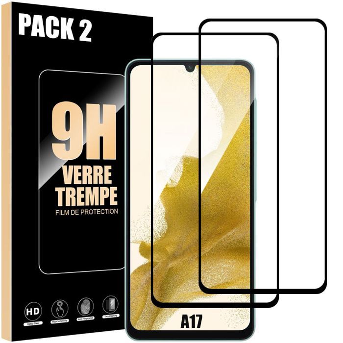 Защитная пленка из закаленного стекла - BOOLING - Совместима с Samsung Galaxy A17 - 2 шт. - Устойчивая к царапинам - Ударопрочная
