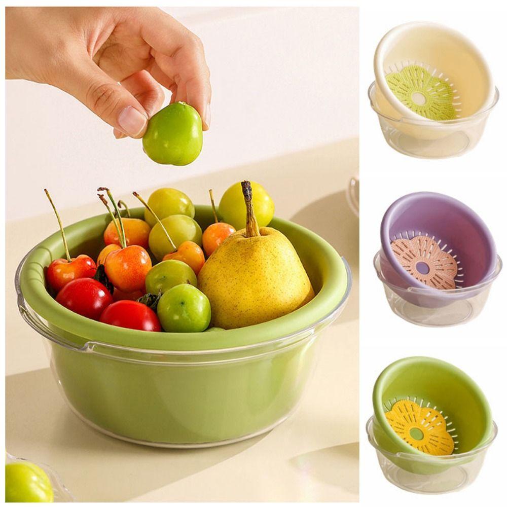Large Capacity Vegetable Washing Basket Plastic Food Drain Basket Fruit Washing Basket Living Room