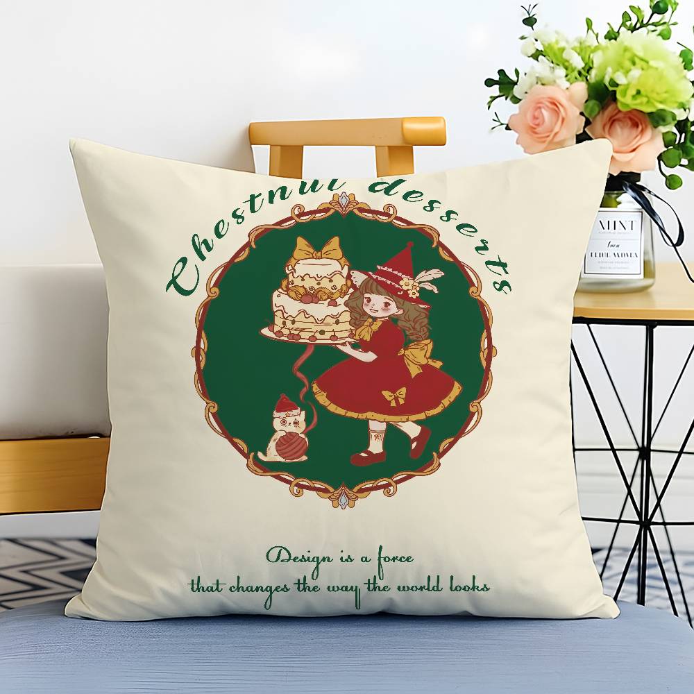 Creative Celebration Beautiful Girl Pillow Case Printed Brushed Fleece Pillow Baby Skin-Touch Eco-Friendly Dye-Sublimat