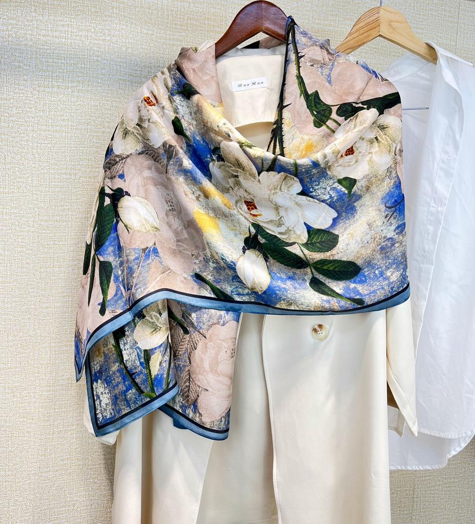 Ханчжоу 100% натуральный шелковый шарф для женщин, бандана, длинные шарфы, платок, роскошный высококачественный хиджаб, эшарпе, пашмина