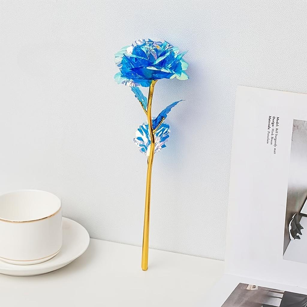 ETERNAL ROSE - 24K Gold Plated Plastic Stem Flower for Home Decoration for Valentine's Day, Mother's Day, Birthdays, Weddings - Multi-purpose