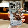 Чехол для телефона Sika Deer Elk Animal Мягкий для iPhone 15 16 17 Air 14 Pro Max 16E Plus 13 12 Mini Покрытие Защита от падения Fundas