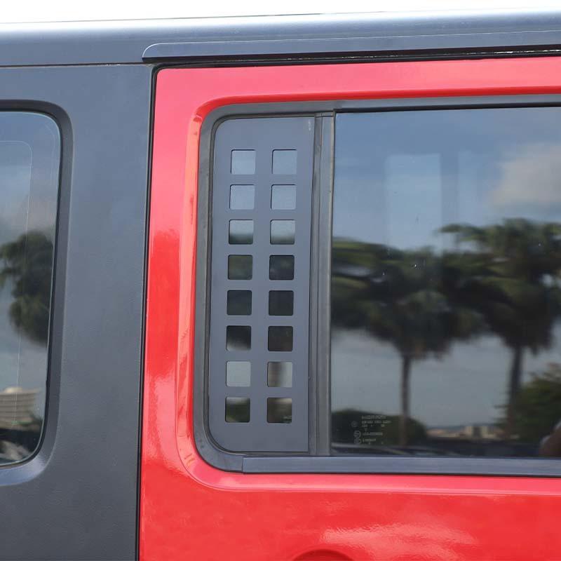 Накладка на заднее окно автомобиля, декоративная рамка для Jeep Wrangler JK 2007-2017, 4-дверная версия, металлические автомобильные аксессуары