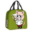 Neco Arc Cat Insulated Lunch Bags for Women Cartoon Comic Game Resuable Cooler Thermal Bento Box Work School Travel