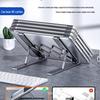 Aluminum Alloy Laptop Stand: Portable Folding Riser with Heat Dissipation and Adjustable Height.