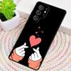 Милый корейский шрифт Saranghae Я люблю тебя Чехол для телефона для Samsung Galaxy note 10 pro S26 Ultra S23 S24 FE S25 S21 S22 PLUS Cove