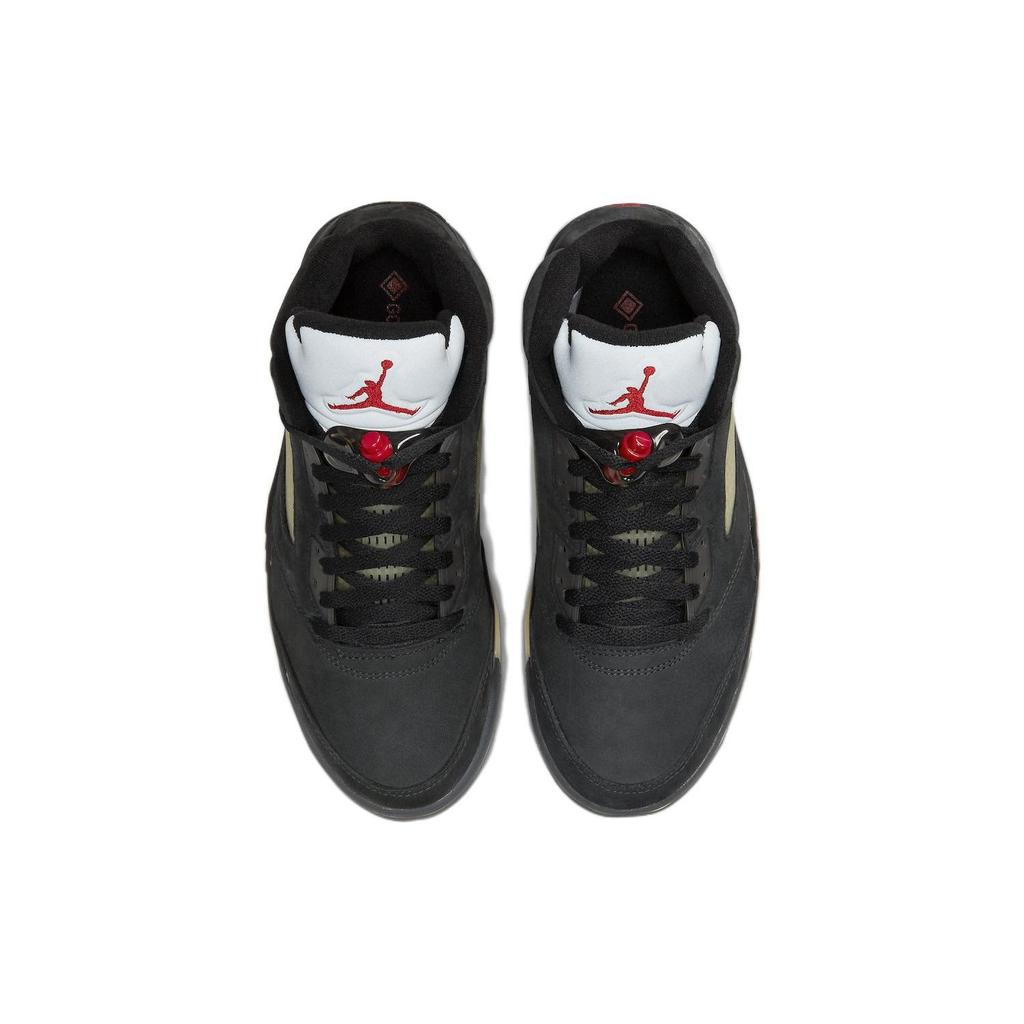Женские кроссовки Air Jordan 5 Retro GORE-TEX Off-Noir Черный огненно-красный муслин DR0092-001