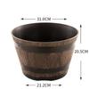 Plastic Planters Designed To Mimic Wine Barrels Are Suitable for Indoor and Outdoor Garden Home Plants