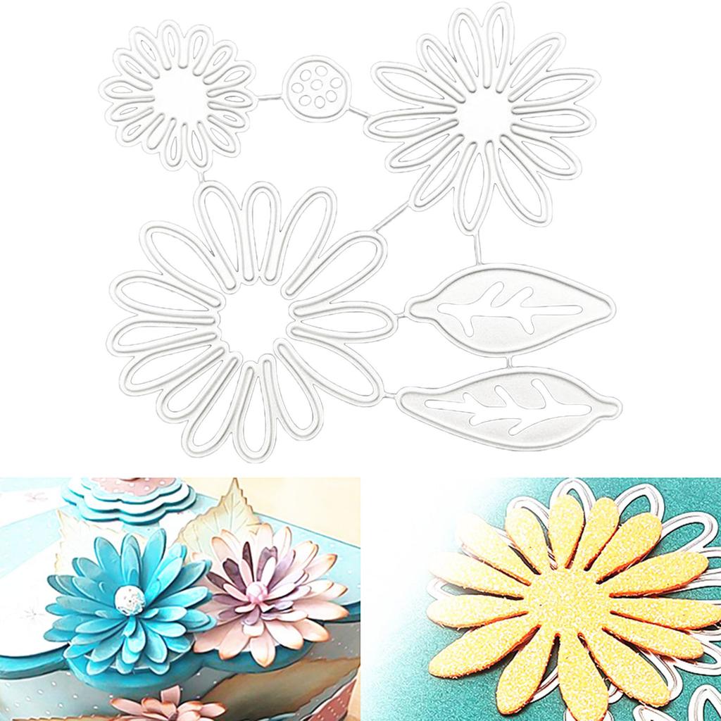 Flower and Leaves Cutting Dies Embossing Die Cuts Templates for Card Making Scrapbooking DIY Papercraft Album Crafts