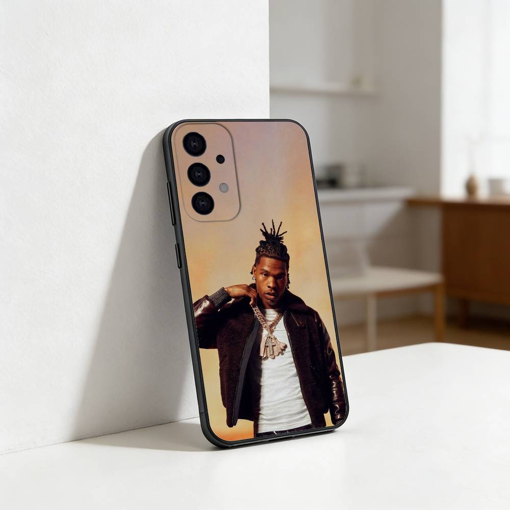 Чехол для телефона L-Lil Durk для Samsung S25,24,23,22,30,21,10,9,Ultra,Plus,Lite Мягкий черный чехол