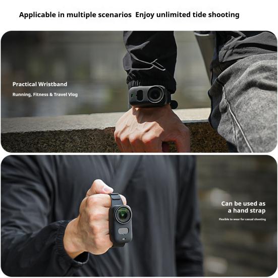 Силиконовый Чехол для Экшн-Камеры с Ремешком на Запястье для DJI OSMO Nano Ударопрочный Защитный Чехол для Спортивной Камеры Наручный Ремешок Аксессуары для Камеры