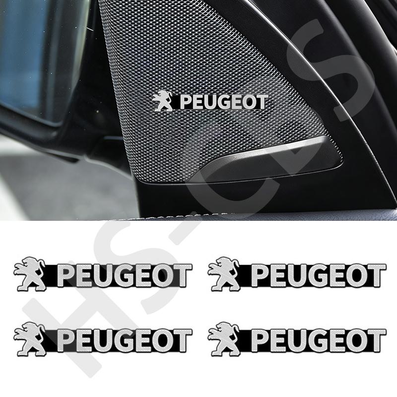 2/5/8pcs Aluminum Car Audio Logo Decoration Stickers Auto Emblem Badge Decal For Peugeot 2008 3008 4008 5008 308 408 508 106 207
