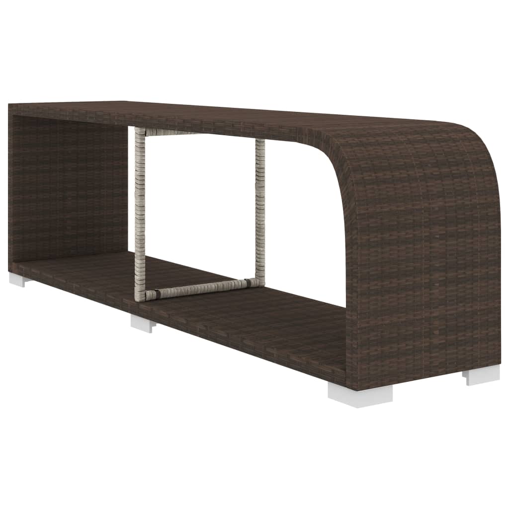 10 piece Garden Lounge Set with Cushions Poly Rattan Brown