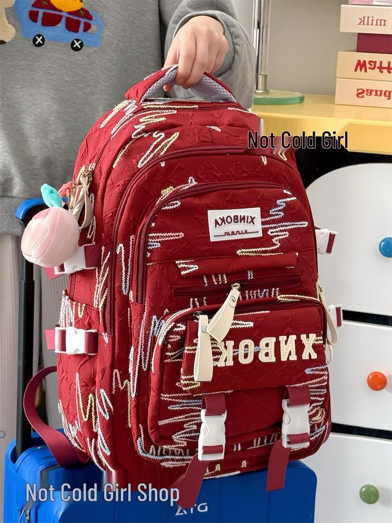 Милый легкий радужный плиссированный рюкзак для старшеклассников и учеников средней школы