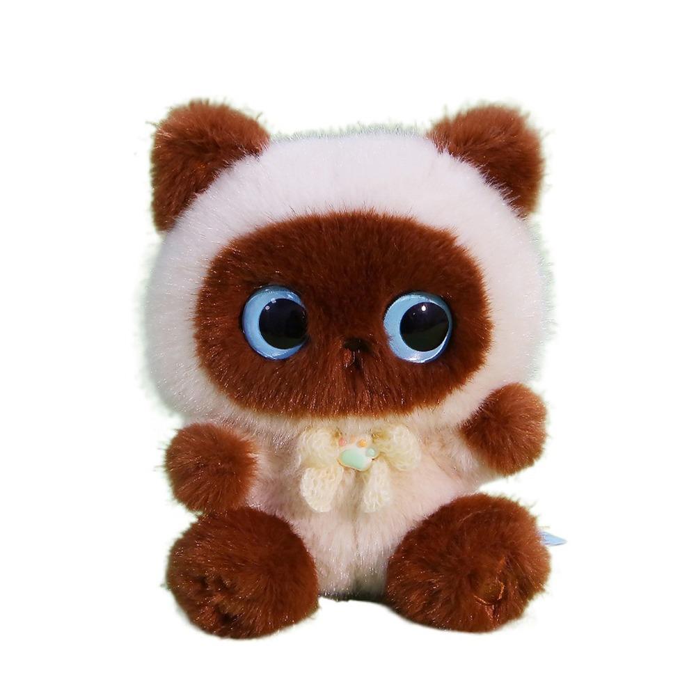 Мягкие игрушки Черный кот Плюшевая игрушка Кавайный кот Настольная кукла Креативная сиамская кошка Кукла Детские подарки