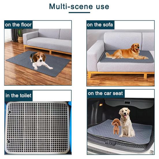 Washable Pet Pee Pad Non-Slip Reusable Dog Diaper Mat Urine Absorbent Puppy Potty Training Pad Waterproof Dog Car Seat Cover
