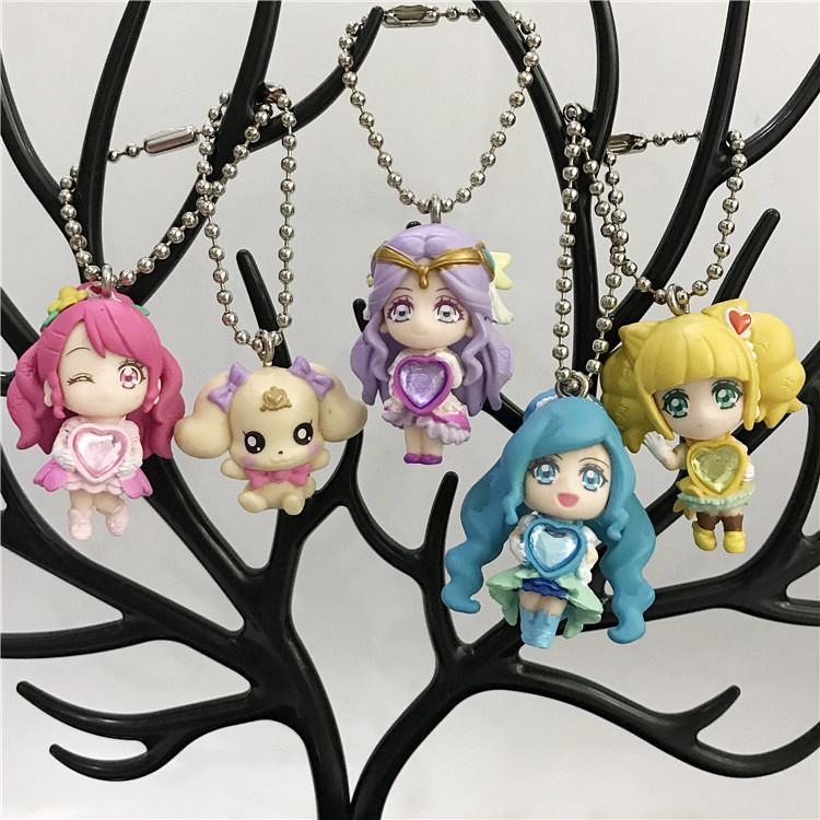 Bandai Hugtto Капсульные игрушки для объятий Pretty Cure Tropical-Rouge Летний Ангел Фламинго Кура Мир Цветок Счастливый Персик Фигурка