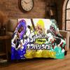 Смешное одеяло из фланели Splatoon 3, мультяшная игра, мягкое теплое плед-покрывало для спальни, гостиной, кровати, путешествий, кемпинга, пикника, подарок