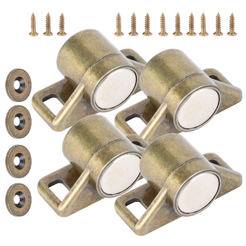 4 шт. Винтажные магнитные дверные защелки из цинкового сплава, фурнитура, аксессуары для шкафа, зеленый