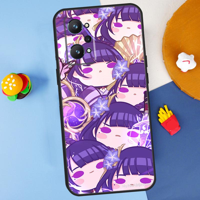Милый Мультяшный Genshin Impact Для Realme GT7 Pro GT 6T 6 5 C67 C61 C55 C53 C51 C21Y C25S C75 10 11 12 13 14 Pro Plus Чехол