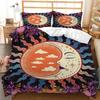 Quilt Cover Three-Piece Sun And Moon Simple Wind Bedding Digital Printing Kit