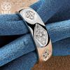 925 Sterling Silver AAA Three Zircon Ring Jewelry